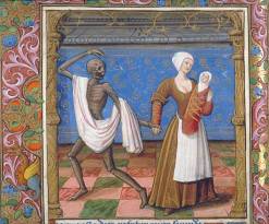 Danse macabre, France, fin du XVè siècle - Paris, BnF, départements des Manuscrits, Français 995, fol. 34v.